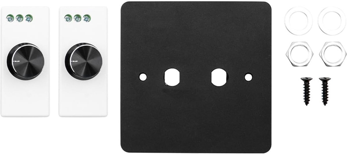 Dailygoods - Dubbele Knop Lichtschakelaar - LED Dimmer - Compact formaat - 12V/24V DC - Ideaal voor Camper en Boot - Geschikt voor dimbare lampen