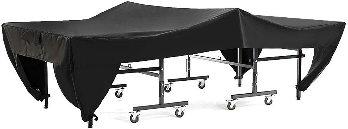 Waterdichte Tafeltennistafel Cover - Bescherming tegen Zon, Regen en Stof - 280 x 153 x 73 cm - Zwart