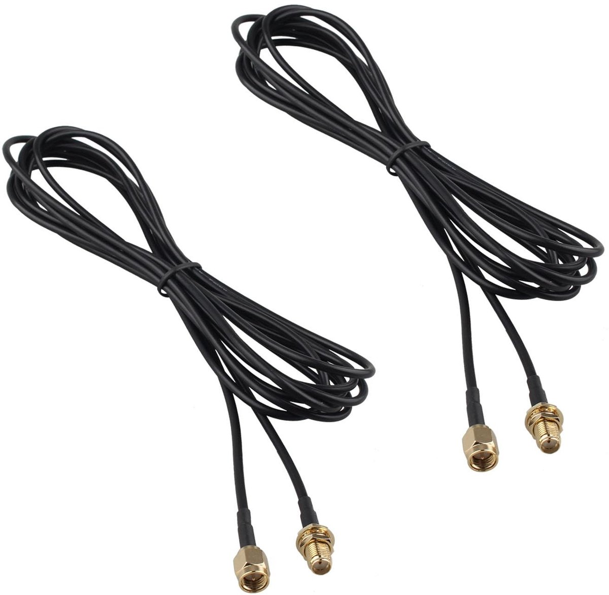 Dailygoods - 4G Antenne Verlengkabel - Mannelijk naar Vrouwelijk - 3 Meter - Zwart - Kabel voor 4G Router - Geschikt voor Mobiele Ontvanger