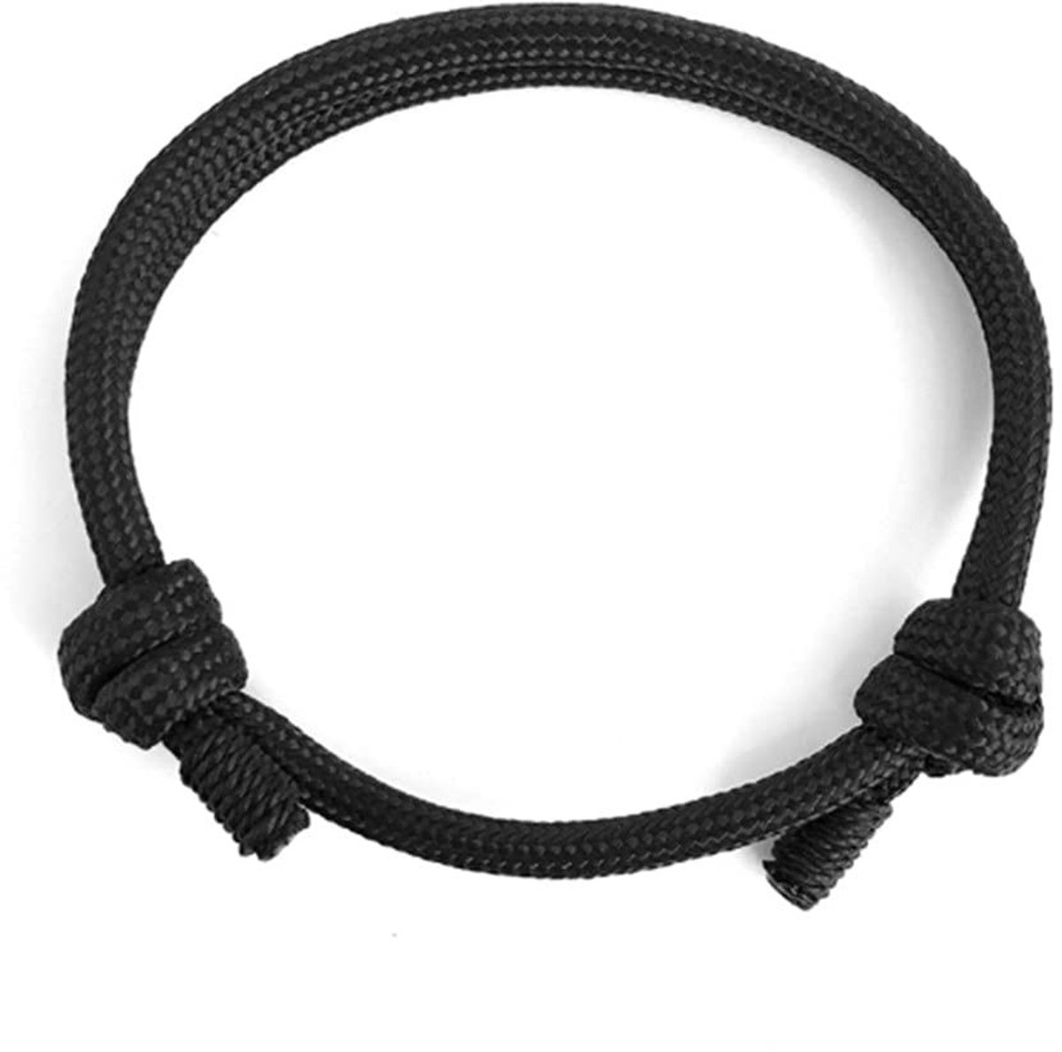 Smoakez - Gevlochten touw - Handgemaakte armband - Verstelbaar - Zwart - Persoonlijk cadeau - Voor hem en haar - Eén maat