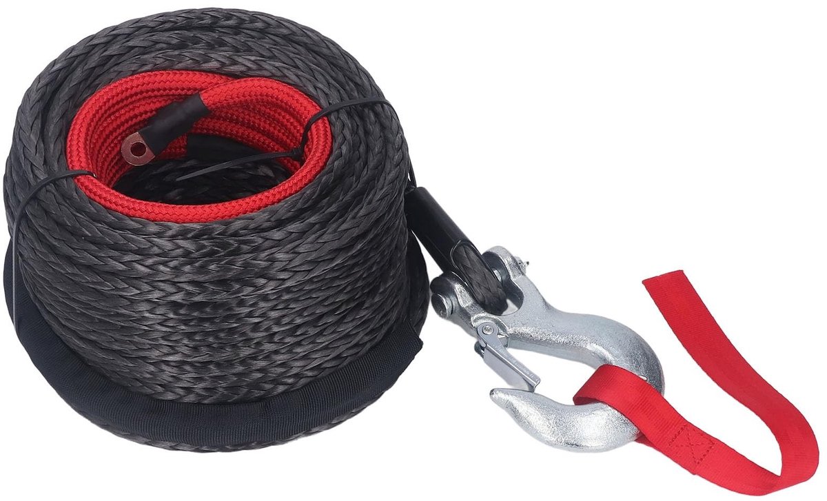 Livia home - Synthetisch Touw - Duurzaam en Slijtvast - 10 mm x 30 m - Trekkracht 18,740 Pond - Geschikt voor Terrainwagens - Ideaal voor Ruwe Omgevin