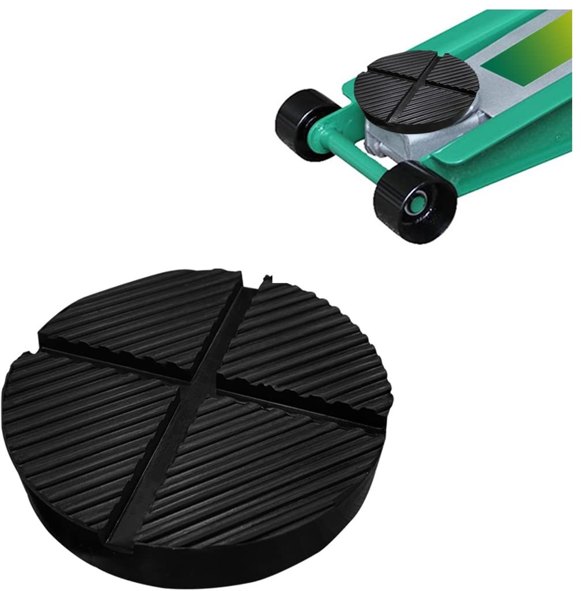 Smoakez - Jack Pad - Rubber - Duurzaam en lichtgewicht - Zwart - Universele pasvorm - Geschikt voor gezinsvoertuigen - 12,5 x 12,5 cm