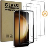 3 Pièces Protecteur d'écran compatible avec Samsung Galaxy S25 FE - Avec outil d'alignement - Verre de protection trempé - Protection d'écran en verre trempé