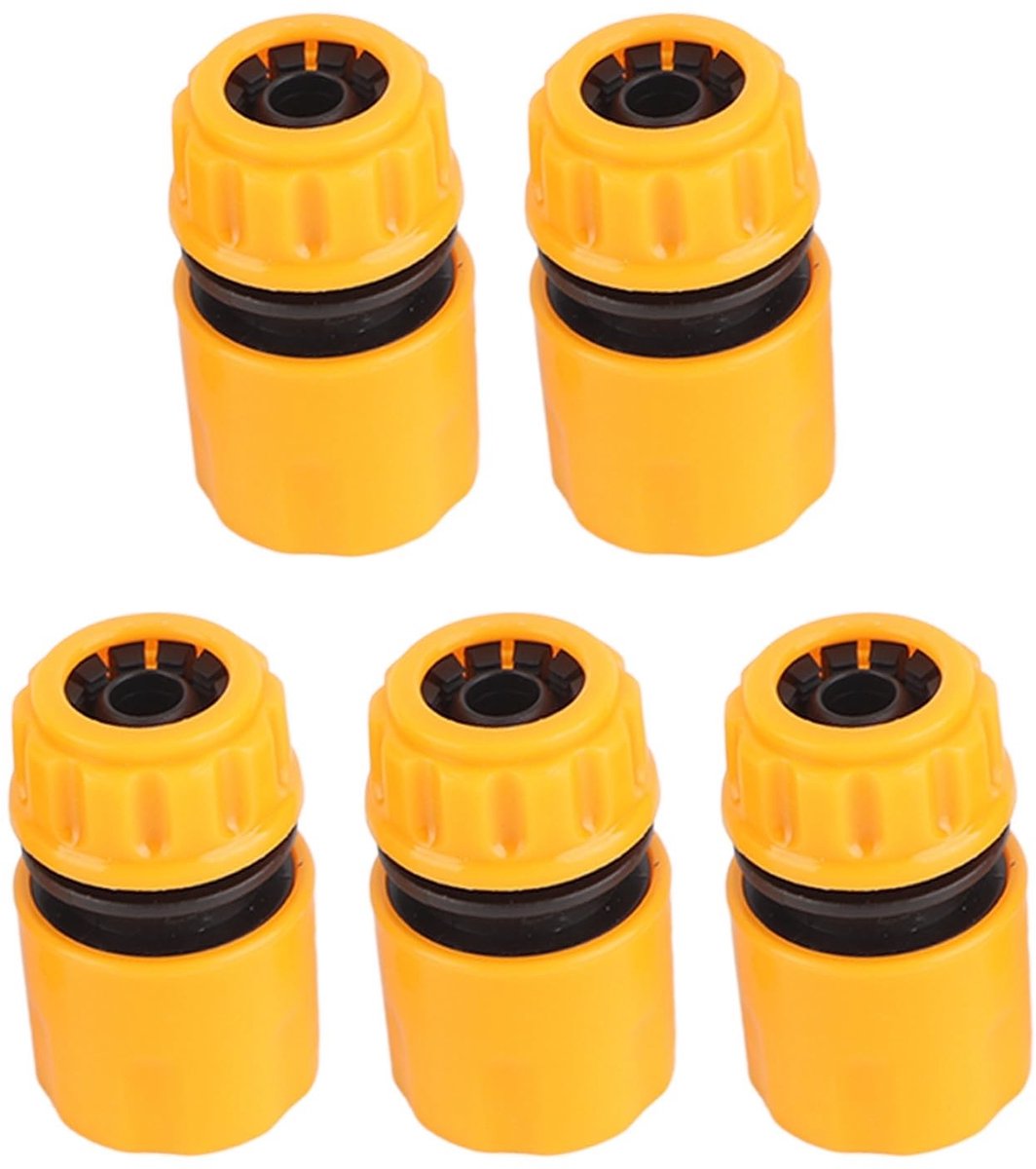 Jhubersproducts - Pijpfitting - Tuinslangconnector - Set van 5 - Kunststof - Waterleidingfitting - Geschikt voor Tuin en Irrigatie - 3/4 inch