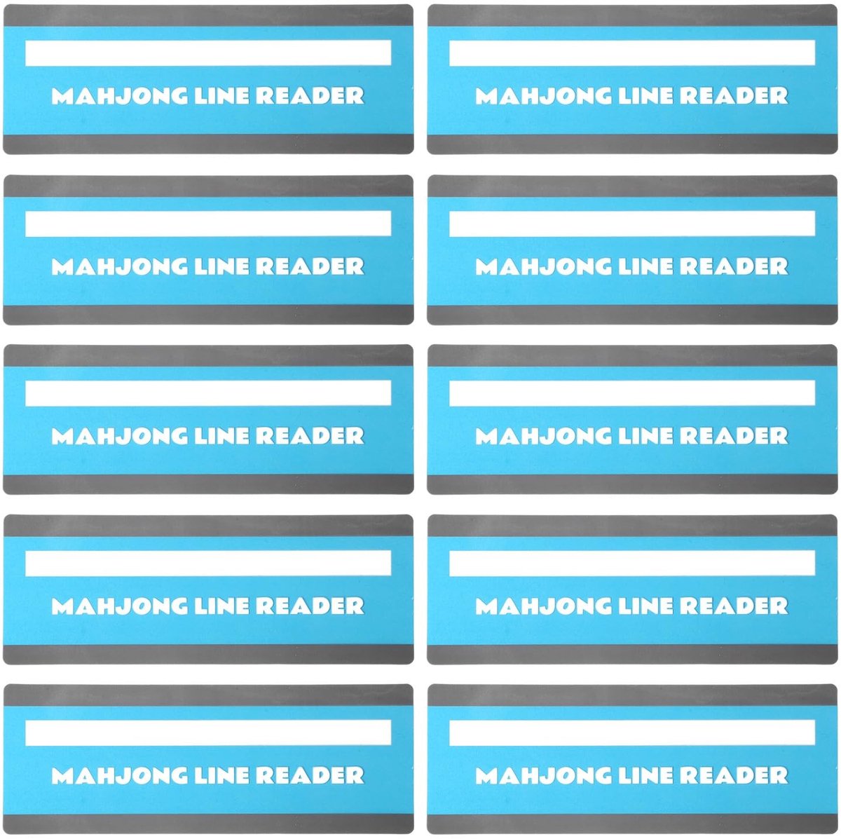 Dailygoods - Mahjong-Lijnzoeker - Accessoires voor Mahjong - Blauw - Spelregels en Cadeaus - Geschikt voor 3 jaar en ouder - 10 stuks