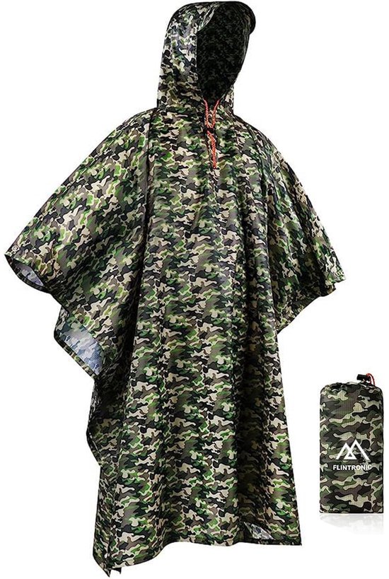 Waterdichte regenponcho, lichtgewicht regenhoes, regencape, 3 in 1 herbruikbare regenjas voor fietsen, wandelen, kamperen, vissen - heren en dames