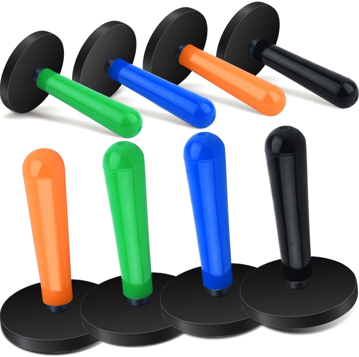 Elzusha - Mounting Magnets - 8 Delige Set - Handige Magneten voor Auto - 4 Kleuren - Perfect voor Diverse Toepassingen - Ideaal voor Thuis en Op Reis