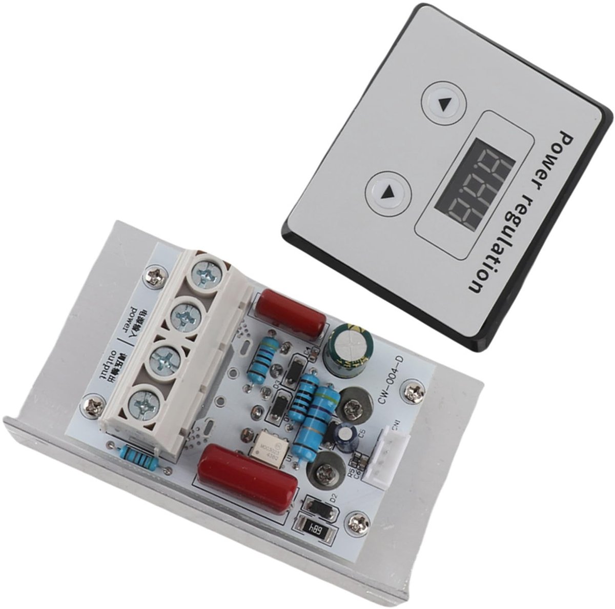 Elzusha - Digitale Spanningsregelaar - Stroombron voor Huishoudelijke Apparaten - 220 V - 80 A - Warmteregelaar - Perfect voor Kleine Fabrieken - V...