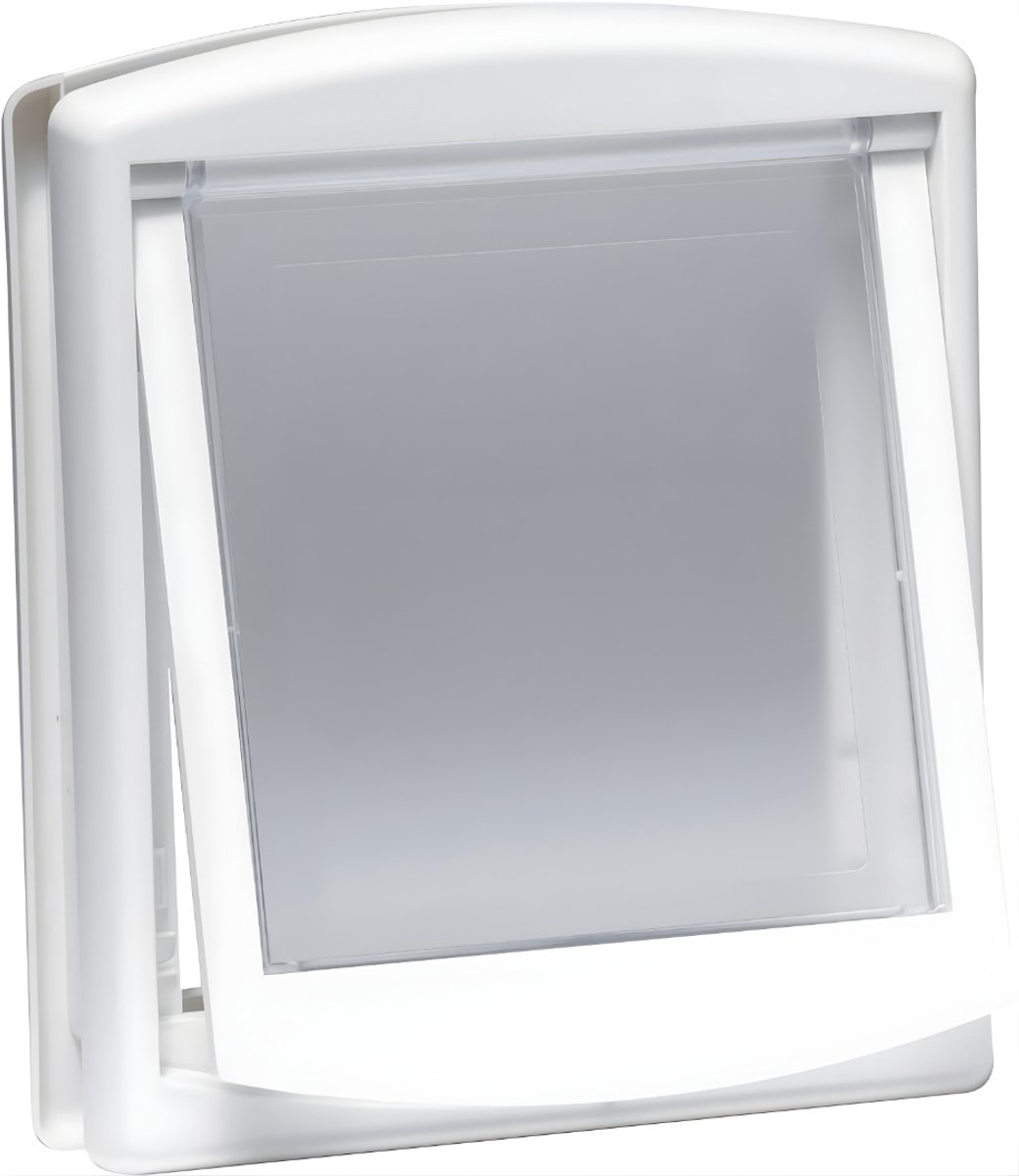 KAD® Kattenluik met Tunnel - Universeel Kattenluik – Voor Binnendeur & Buitendeur – Wit - 24cm x 24cm x 15cm