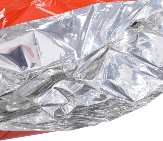 Noodslaapzak - Thermische envelop - Buiten overleven - Reflecteert lichaamswarmte - Compact opvouwbaar - Oranje — afbeelding 3