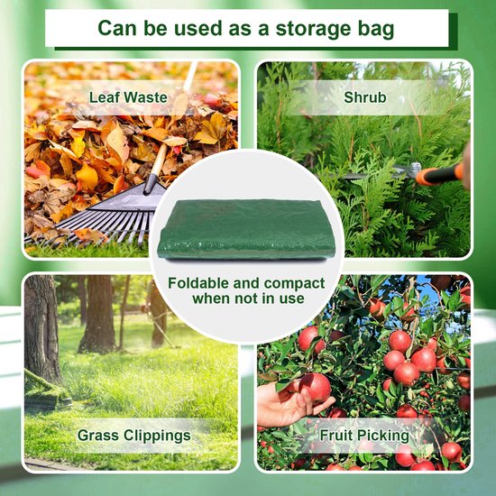 Compostzak Tuinafval - Gazon zak Compostbak - Afval Verzamelen - Met Visueel Venster - 45 x 80 cm - Groen — afbeelding 5