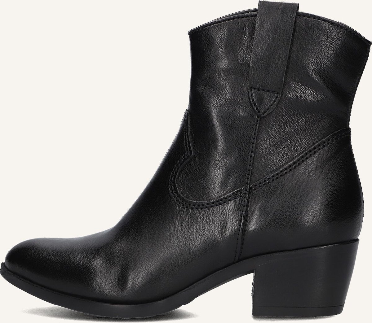 Omoda Dallas Enkellaarsjes - Enkelboots met rits - Dames - Zwart - Maat 38