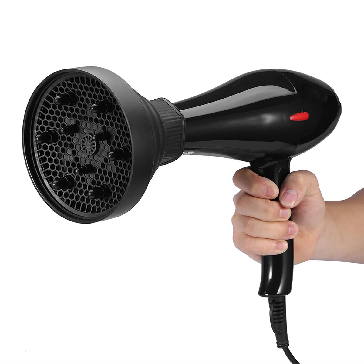 Jhubersproducts - Haarverspreider - Opvouwbare Haardroger - Ideaal voor Kapstyling - Zwart - Diffuser voor haardrogers - Geschikt voor Thuisgebruik -