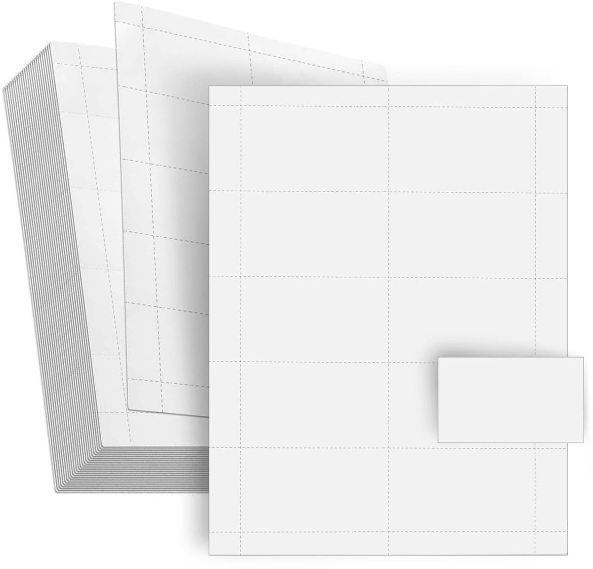 Livia home - Blanco Afdrukbare Visitekaartjes - 1000 Stuks - Geperforeerd Kaartpapier - 89 x 51 mm - Voor Inkjet en Laserprinters - Ideaal voor Zakeli
