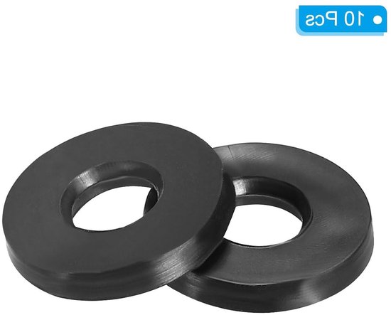 Rubber Flat Washers 5mm ID, 11mm AD, 1.6mm Dikke Sealing Ringen voor Kranen, Slangen en Montagebouten - Verpakking van 10 Stuks — afbeelding 2