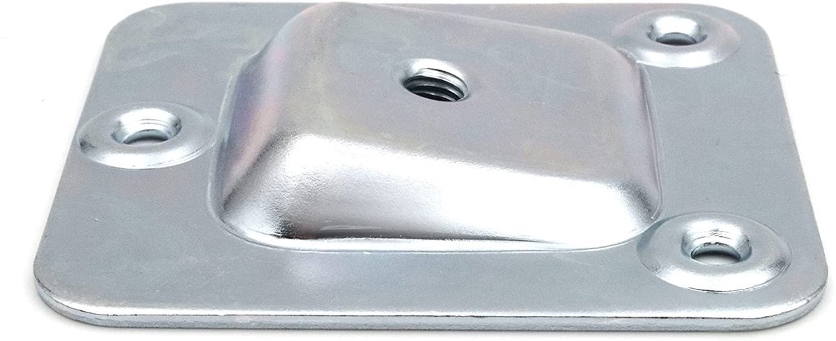 Zeynomax - Montageplaat - Meubelpoten Bevestiging - Robuust - Verzinkt Staal - Adapter voor Banken en Tafels - Set van 4