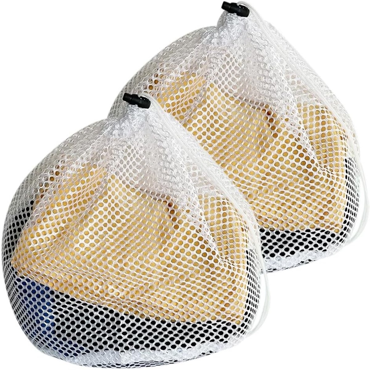 Draagbare Waszak van Dun Mesh met Trekkoord voor Kleding, Beddengoed en Gordijnen - Ideaal voor de Wasmachine