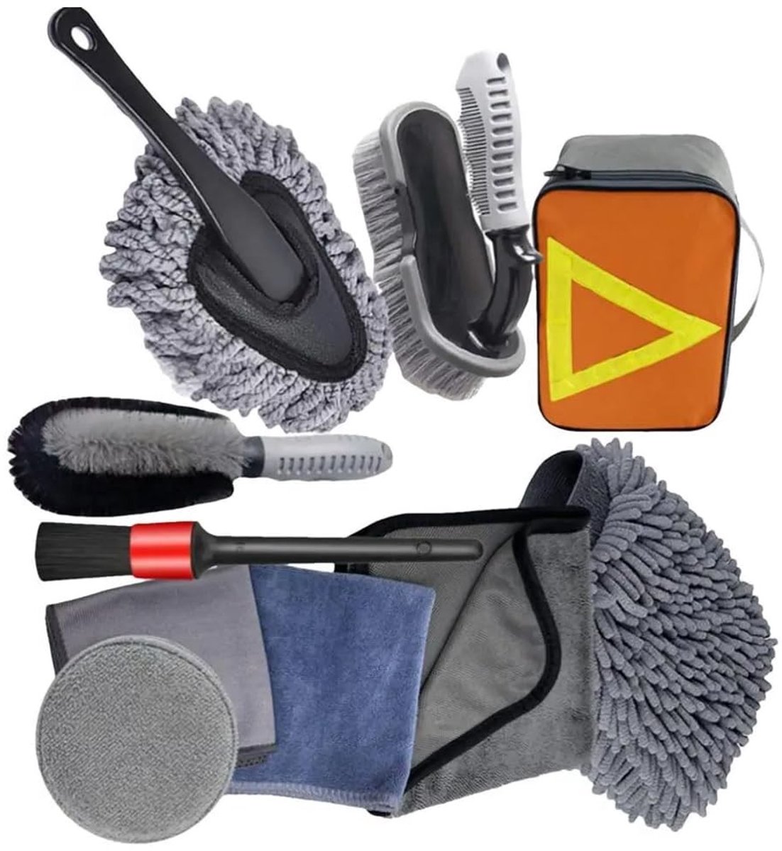 Smoakez - Auto Detailing Borstel Set - Auto Wassen - Compleet Reinigingskit voor Auto - 10 Stuks - Universele Schoonmaakoplossing - Geschikt voor e...