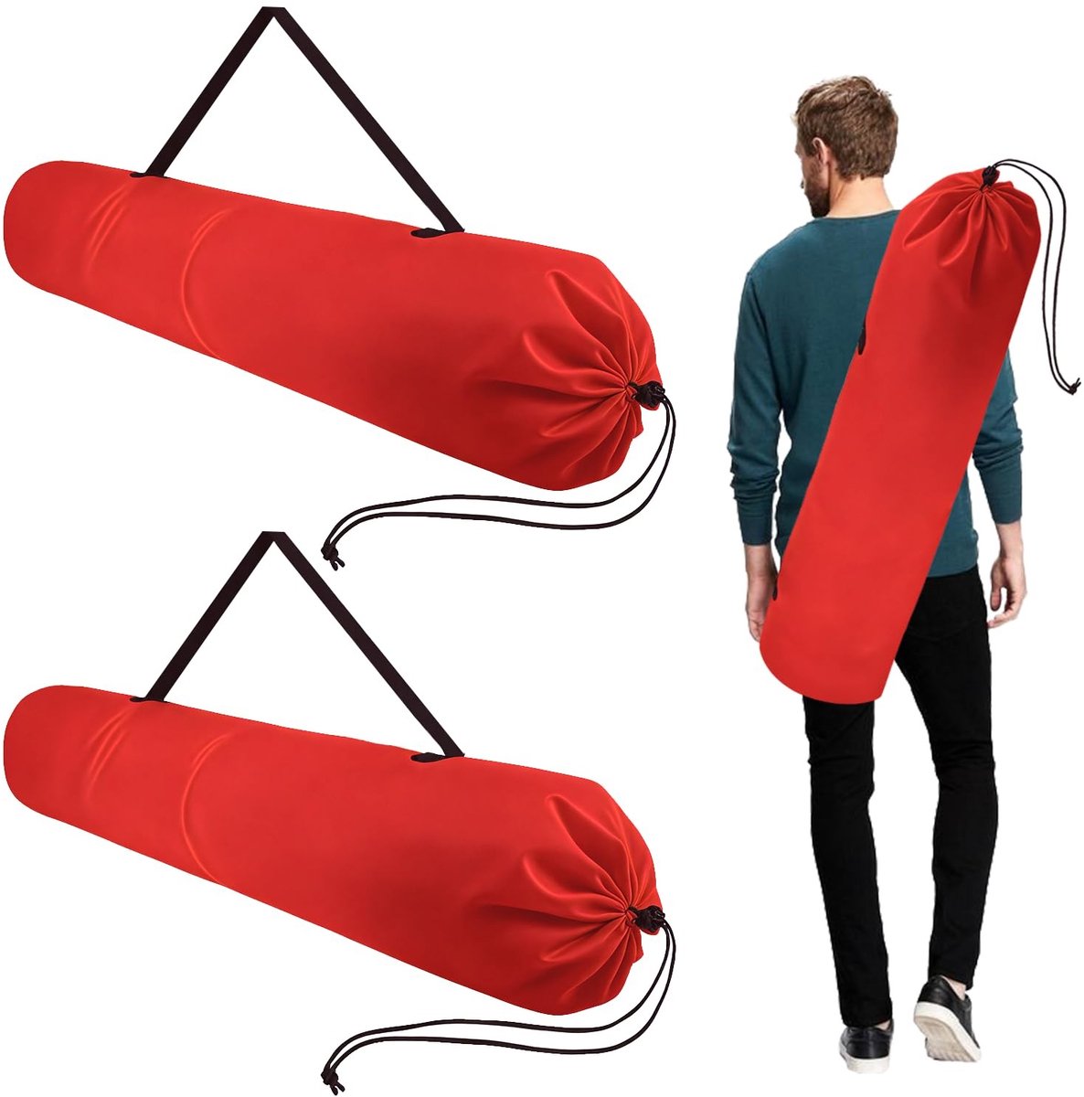 Livia home - Campingstoel-reservetassen - Waterdicht - Rood - Opbergtassen voor buiten - Geschikt voor kamperen en wandelen