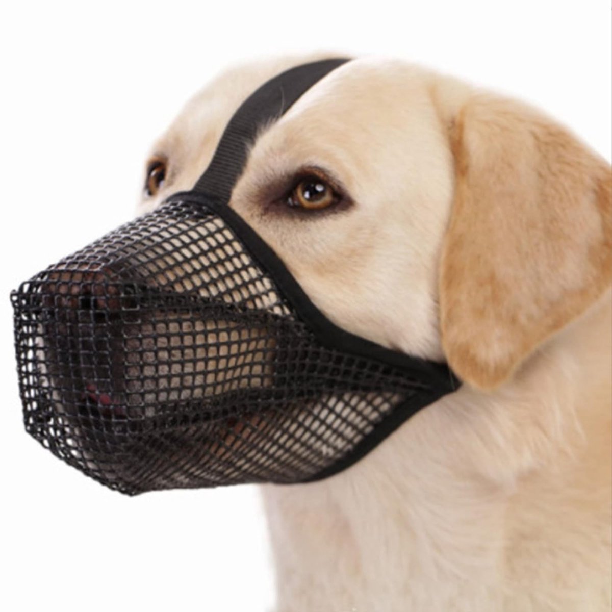 Smoakez - Muilkorf voor honden - Ademend en Comfortabel - Verstelbaar formaat L - Mesh Hondensnuit - Geschikt voor Kleine Medium Grote Honden - Zac...