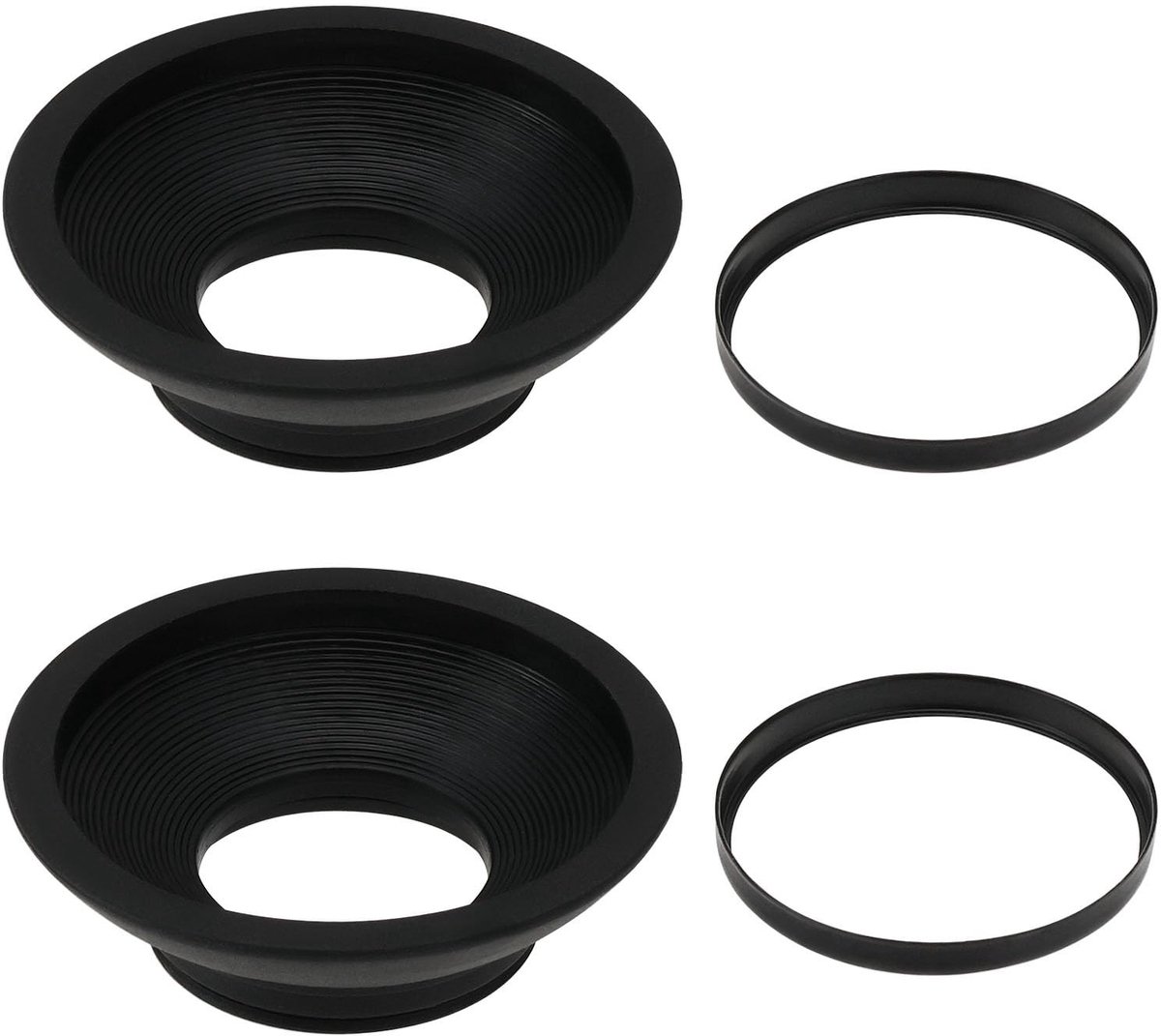 Dailygoods - DK-19 Rubber Vervanging Oculair - Camera Oogschelp - Zwart - Compatibel met Nikon Cameras - 2 Stuks
