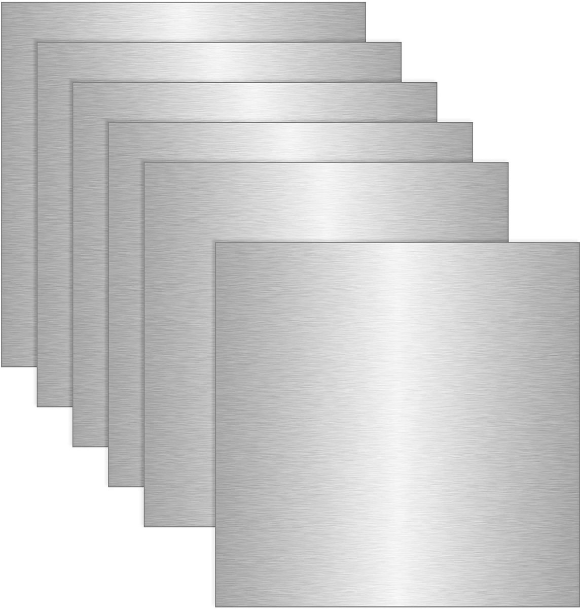Dailygoods - Aluminium Platen - Stansplaten 6 Stuks - Sterk en Duurzaam - 30 x 30 cm - Oefenplaat voor Modelbouw - 5052 Metalen Plaat - Geschikt voor
