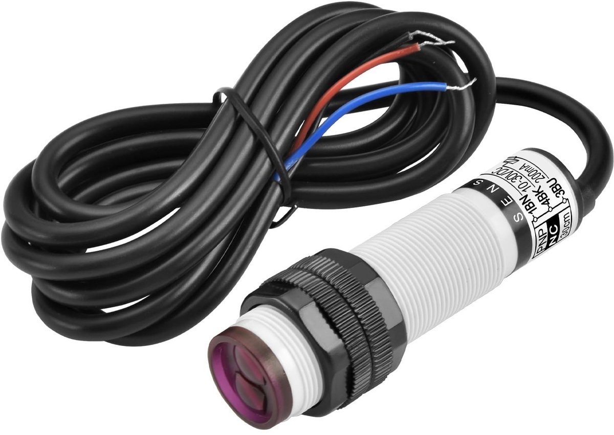 Dailygoods - Infrarood foto-elektrische nabijheidsschakelaar - M18 - Betrouwbaar en efficiënt - 10-30 cm - Eenvoudige installatie - Voor diverse toepa