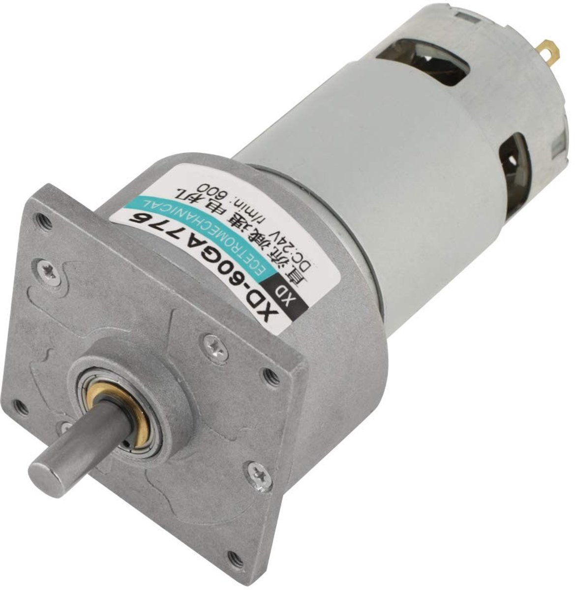 Dailygoods - Mini Motor - Instelbare Snelheid - Hoge Koppel - DC12V/24V - Compact en Efficiënt - 35W - Geschikt voor Diverse Toepassingen - Zwart