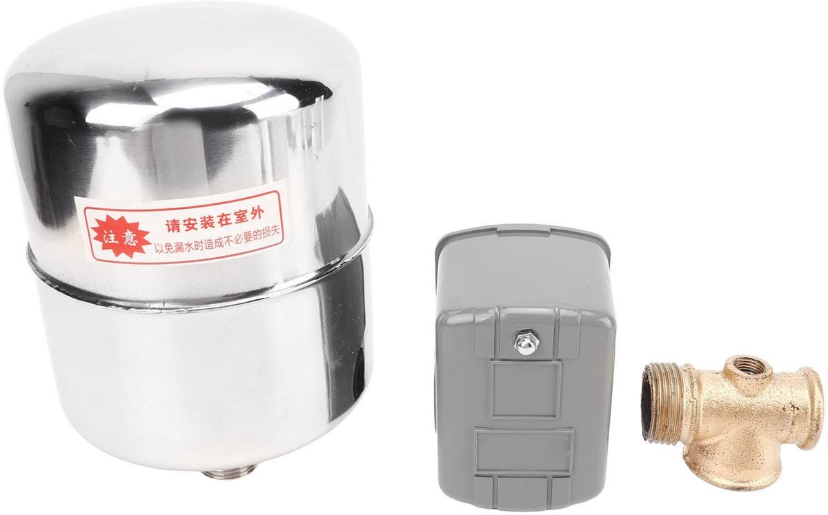 Dailygoods - Druktank Terugslagklepset - Waterpomp Drukschakelaar - Verstelbaar Differentieel - Geschikt voor Zelfaanzuigende Pompen - Tuinpompen - Sc