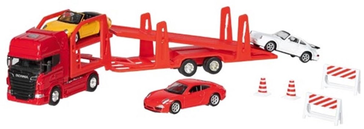 Goki speelgoed Super Truck Car Transporter Scania V8 1:60-64 multicolor.