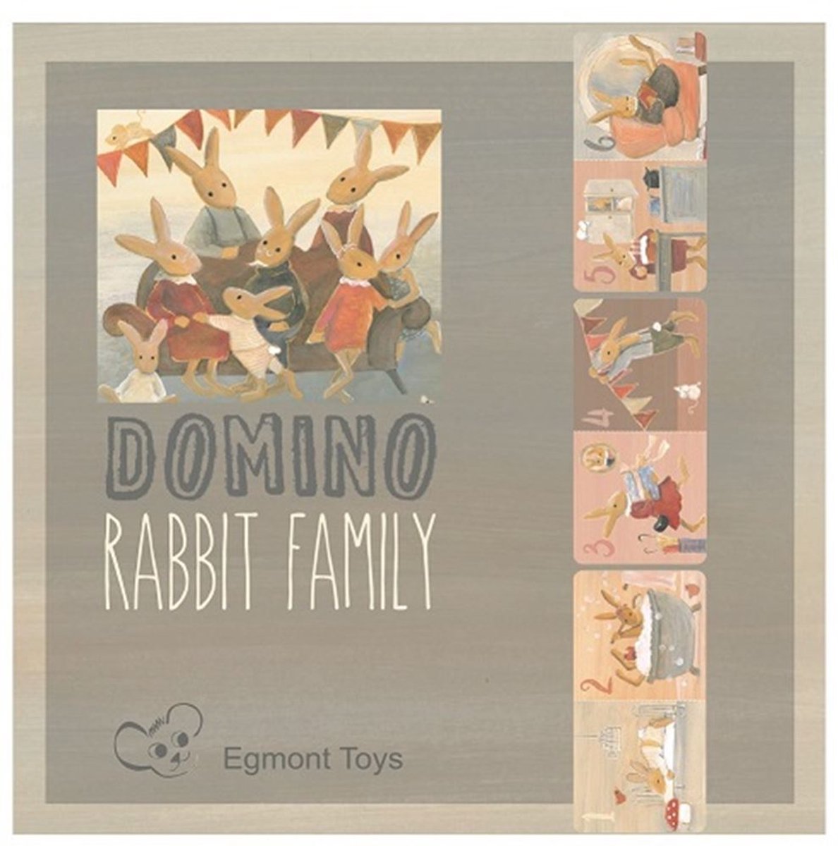 Egmont Toys domino spel Familie konijn - educatief speelgoed karton.