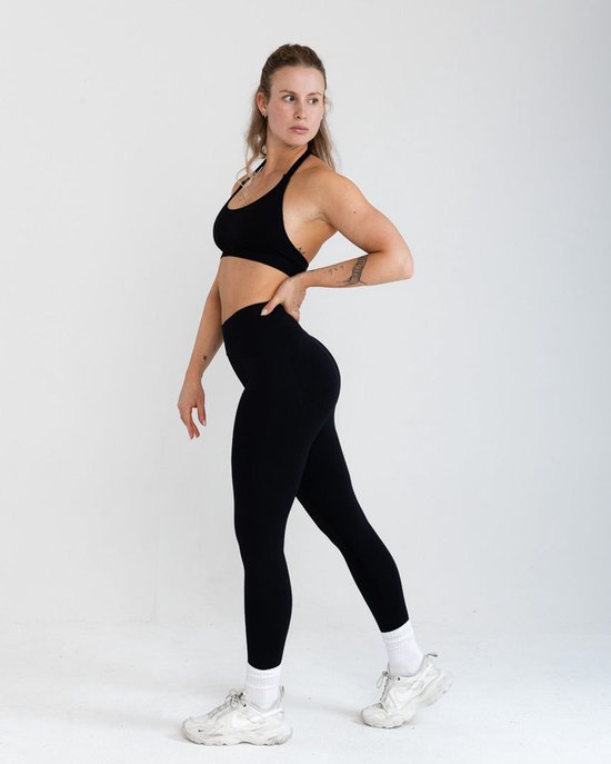 NXTR Naadloze sportlegging dames hoge taille – squat proof – zwart – Black