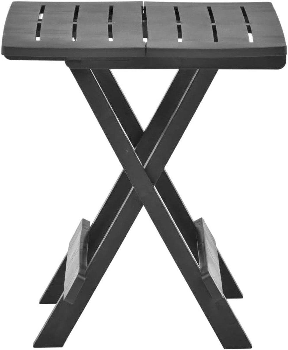 Opvouwbare tuintafel - Buitenmeubel - Genieten van buiten - Ruimtebesparend inklapbaar - 45 x 43 x 50 cm - Antraciet