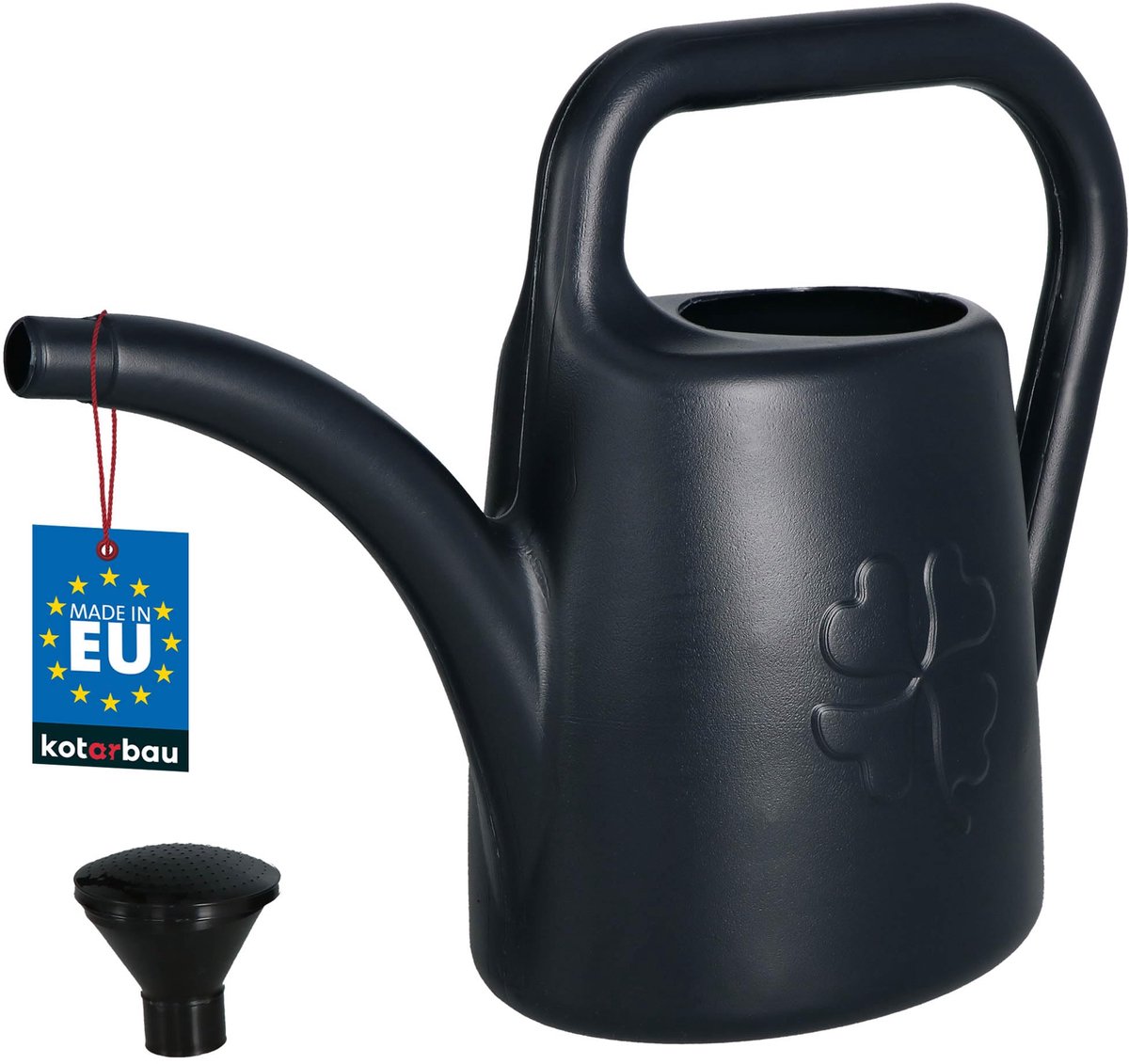 KOTARBAU® Gieter, Kunststof, 4,5 L, Antraciet, Plantengieter, Afneembare Broes, Voor Binnen En Buiten, Bloemengieter, Gieter voor Binnen, Ergonomisch Ontwerp