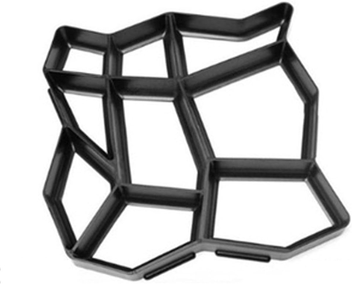 Betonnen Bestratingsvorm - Stapstenen Mal - Tuinpad Aanleggen - Negen Rasters - 36x36 cm - Zwart