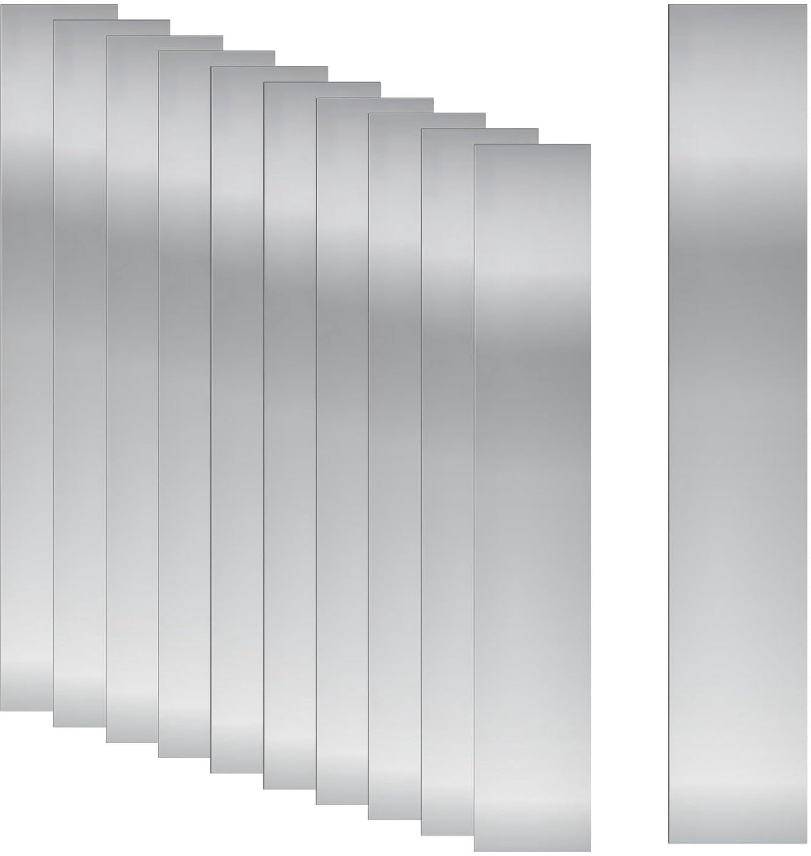 Roestvrijstalen Strips - Shim Stock - Precisie Vullen - Buigbaar En Snijdbaar - 25x155mm