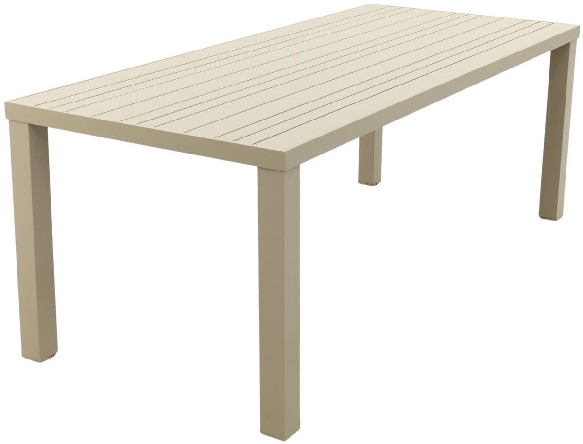 Lena dining tuintafel aluminium 210x90 cm. - Latte