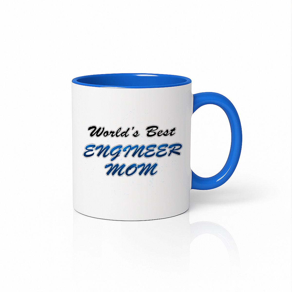 World's Best Engineer Mom Mok - Blauw Accent - Decoratieve Koffiemok - Moederdag Cadeau