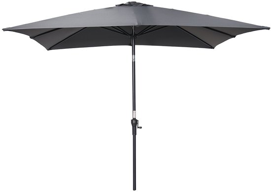 Garden Impressions Lotus stokparasol 250x250 - donker grijs