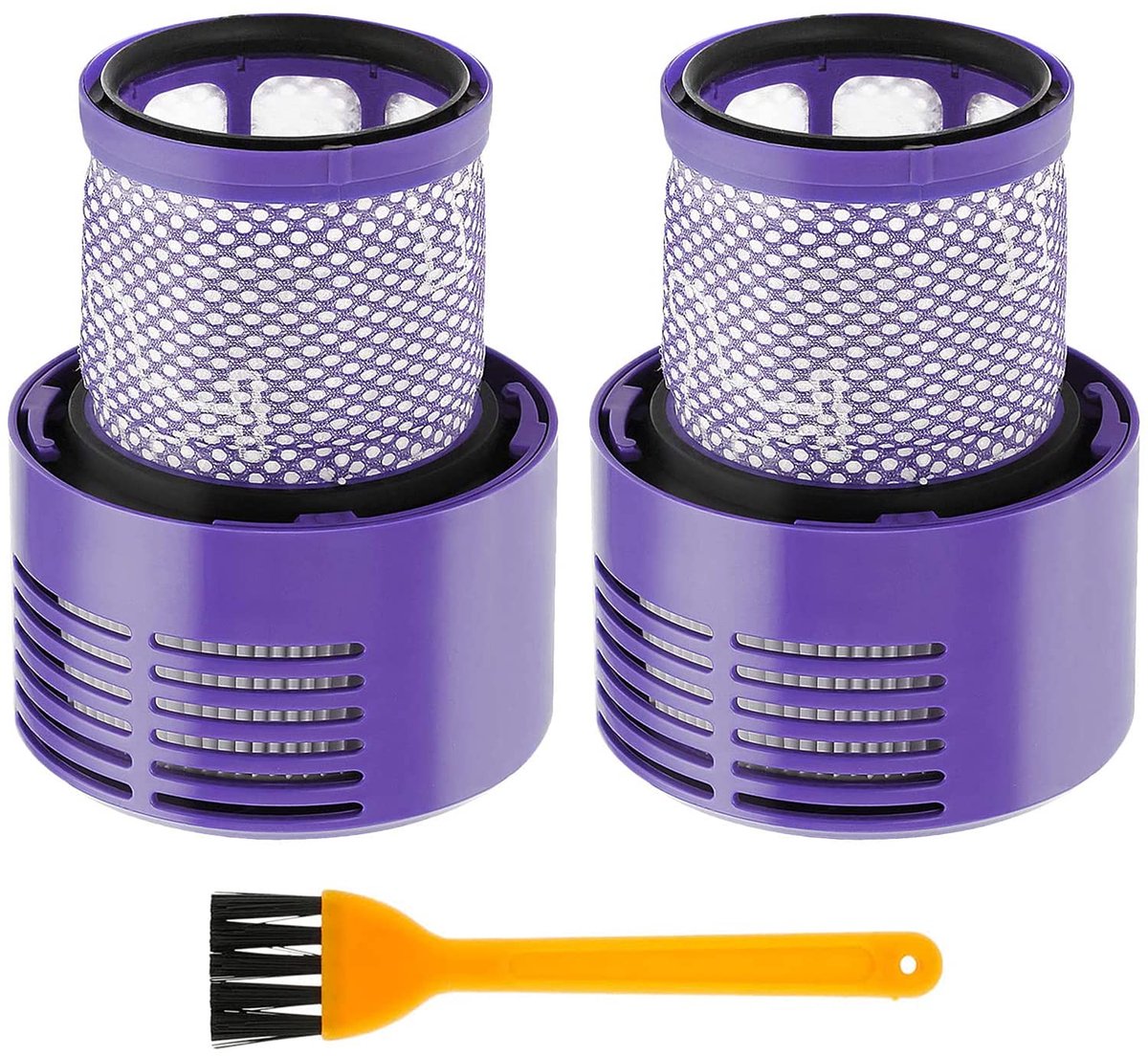 Vervangende filters voor Dyson V10 Cyclone-serie - V10 Absolute - V10 Animal - V10 Total Clean - V10 Motorhead - SV12 - onderdeelnummer 969082-01 - wasbare en herbruikbare draadloze stofzuigers - 2 stuks