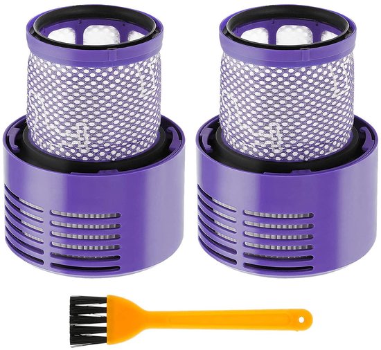 Vervangende filters voor Dyson V10 Cyclone-serie – V10 Absolute – V10 Animal – V10 Total Clean – V10 Motorhead – SV12 – onderdeelnummer 969082-01 – wasbare en herbruikbare draadloze stofzuigers – 2 stuks