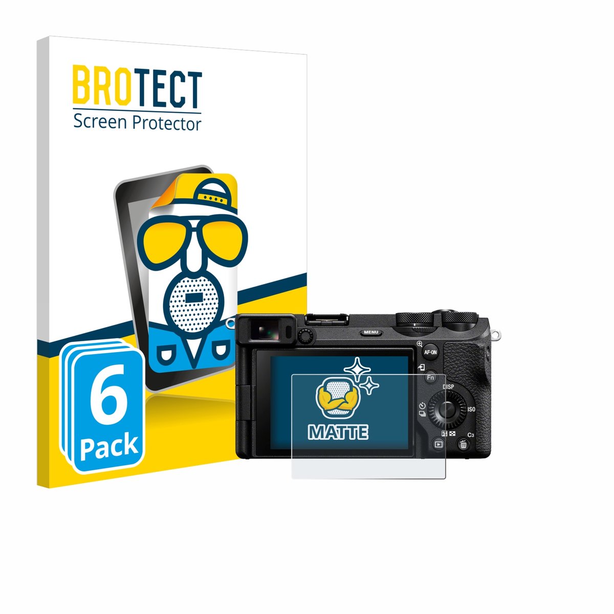 BROTECT - Screenprotector voor Sony Alpha 6700 - Folie Beschermfolie matte 6 Stuks