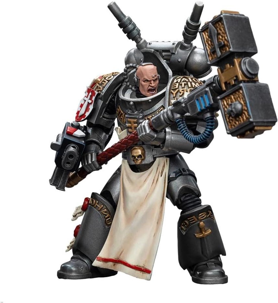 Actiefiguur Interceptor Justicar - Warhammer 40K figuur - Model Collectie - Sterk gearticuleerd - 1/18 Schaal - Grijs