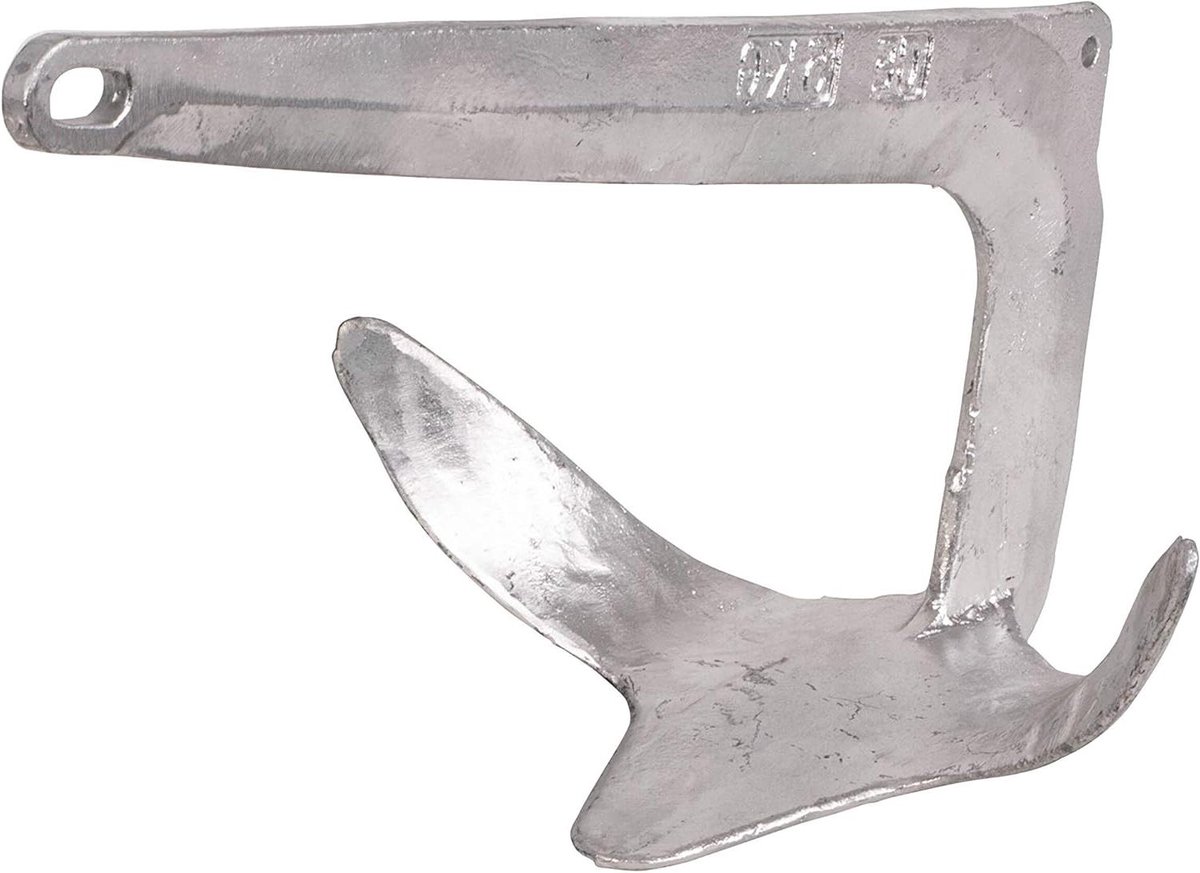 M anker - Kettinganker - Bootbevestiging - Gegoten staal - 10kg - Zink