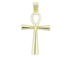 AKZENT Akzent dames hanger Ankh 925/- Echt zilveren Ankh, zirkonia, rhodium-plated