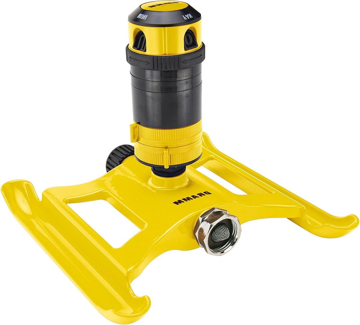 Gear Drive Sprinkler - Verstelbare Sproeier - Gazon Besproeien - Metalen Sledebasis - Tot 40 Voet Diameter - Geel