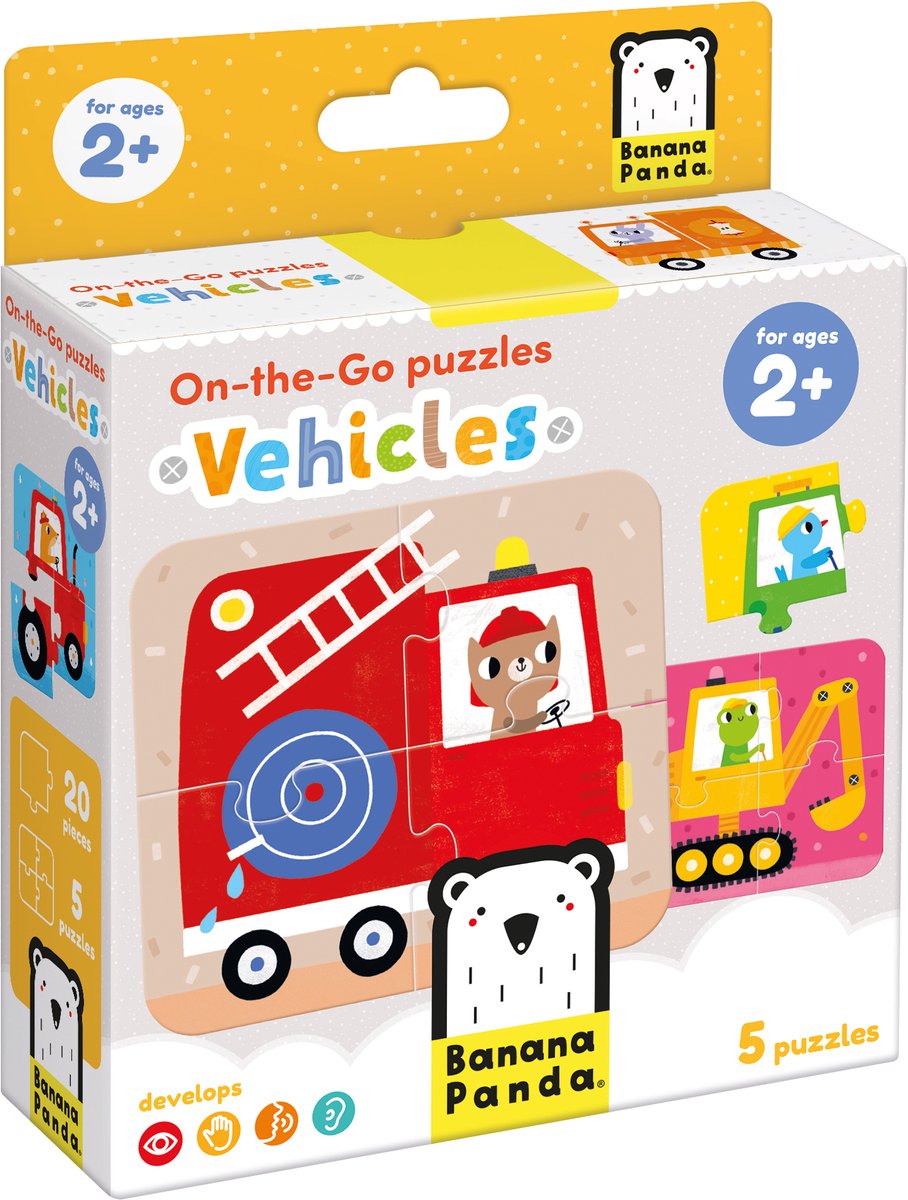 Banana Panda On-the-Go Puzzel voertuigen 2+.