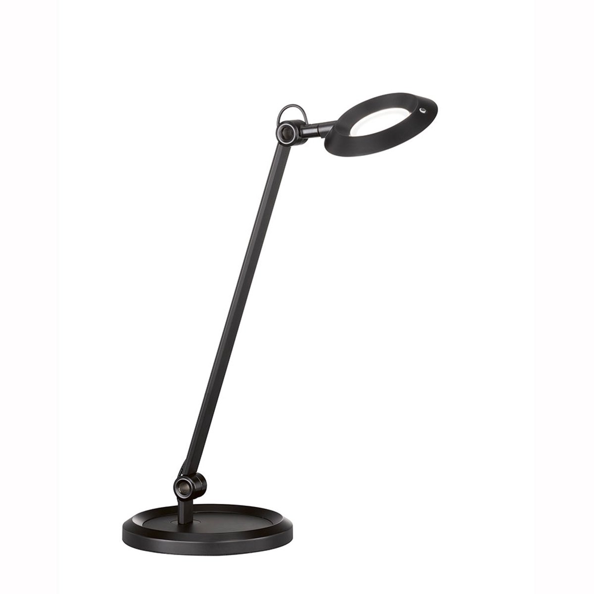 Tafellamp Dimbare tafellamp met touchdimmer LED woonkamerlamp, aluminium mat zwart, 7,5W 850 lm warm wit, LxBxH 43x20x48 cm