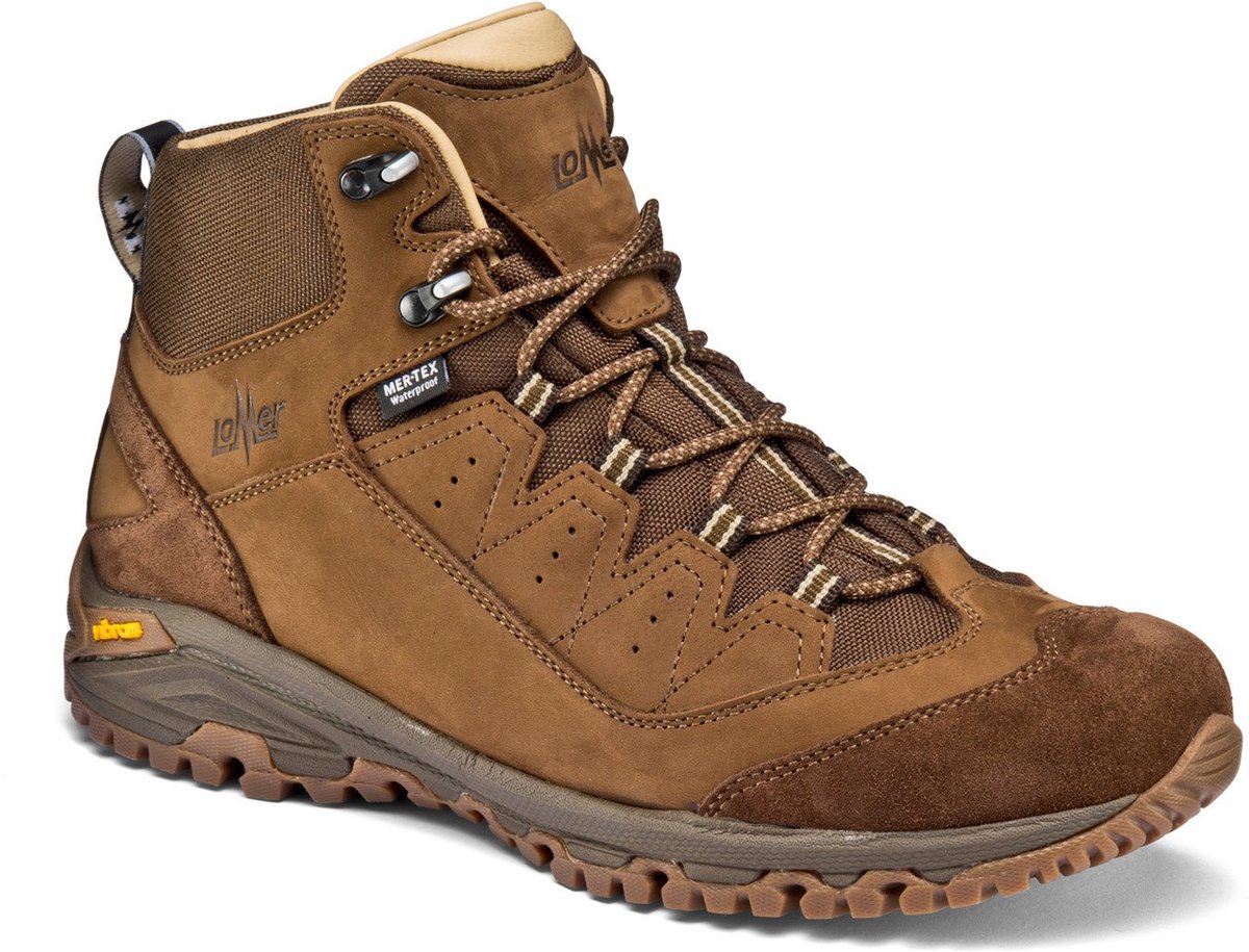 Lomer Sella High Premium MTX Wandelschoenen Cognac Nubuck 30047.B.01 Bruin
