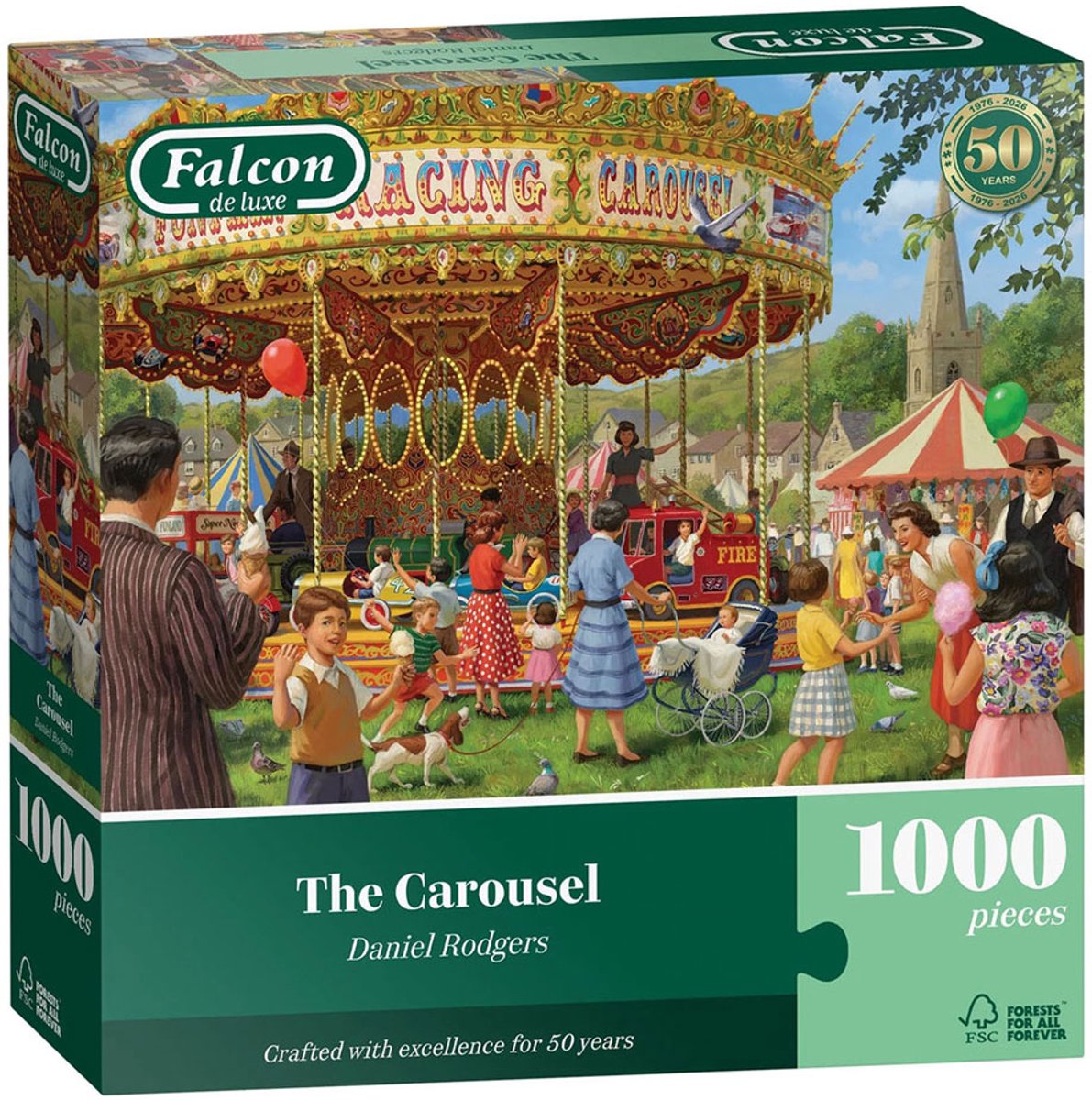 Jumbo Falcon puzzel - legpuzzel 1000 stukjes - the carousel - multicolor.